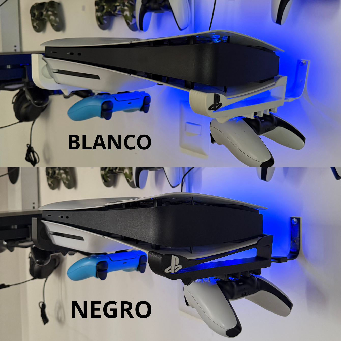 Soporte horizontal para PS5 Fat Slim y Pro en plástico