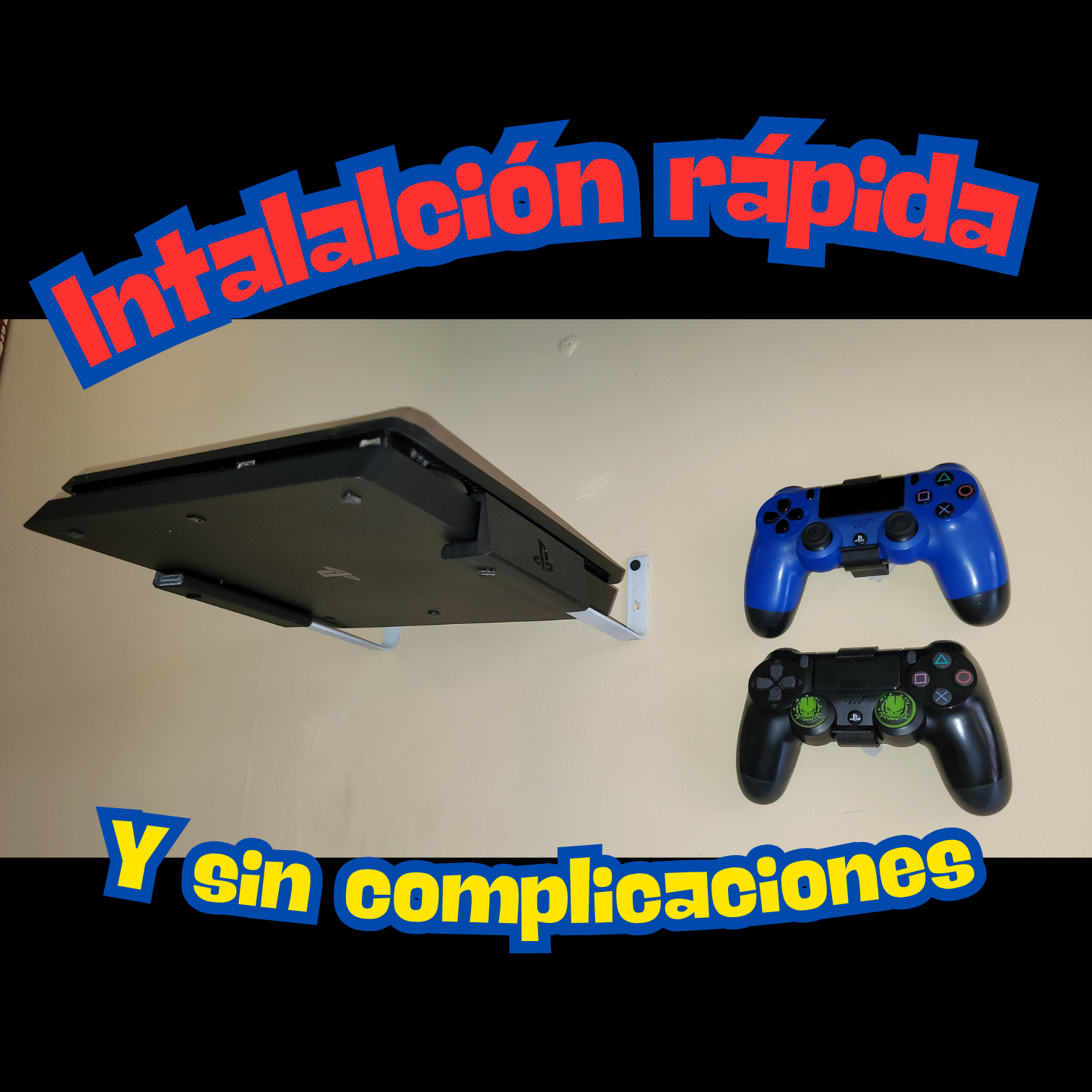 Base Horizontal PS4 Antideslizante Compatible Slim y Pro