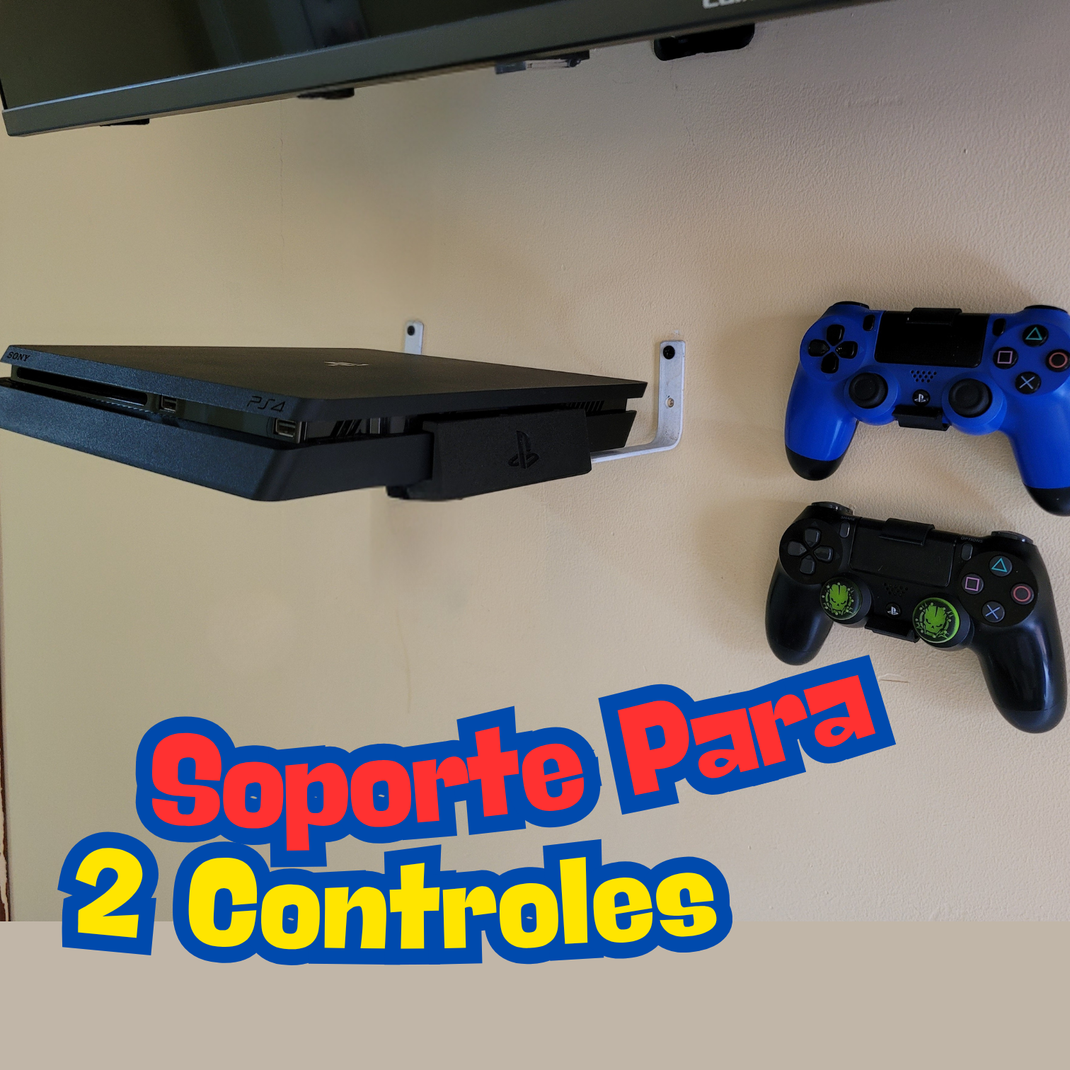 Soporte Horizontal PS4 Slim, Pro y Fat en Plástico Resistente